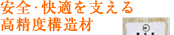安全・快適を支える高精度構造材